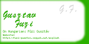 gusztav fuzi business card